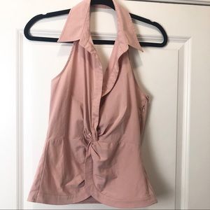 🎀BCBGMAXAZRIA Dusty Rose Pink Halter with Collar